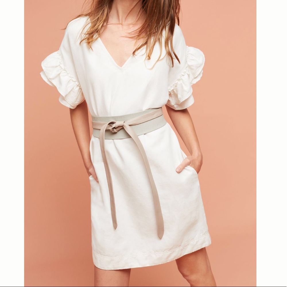 NWT • Anthro • Lottie Flutter Sleeve Dress